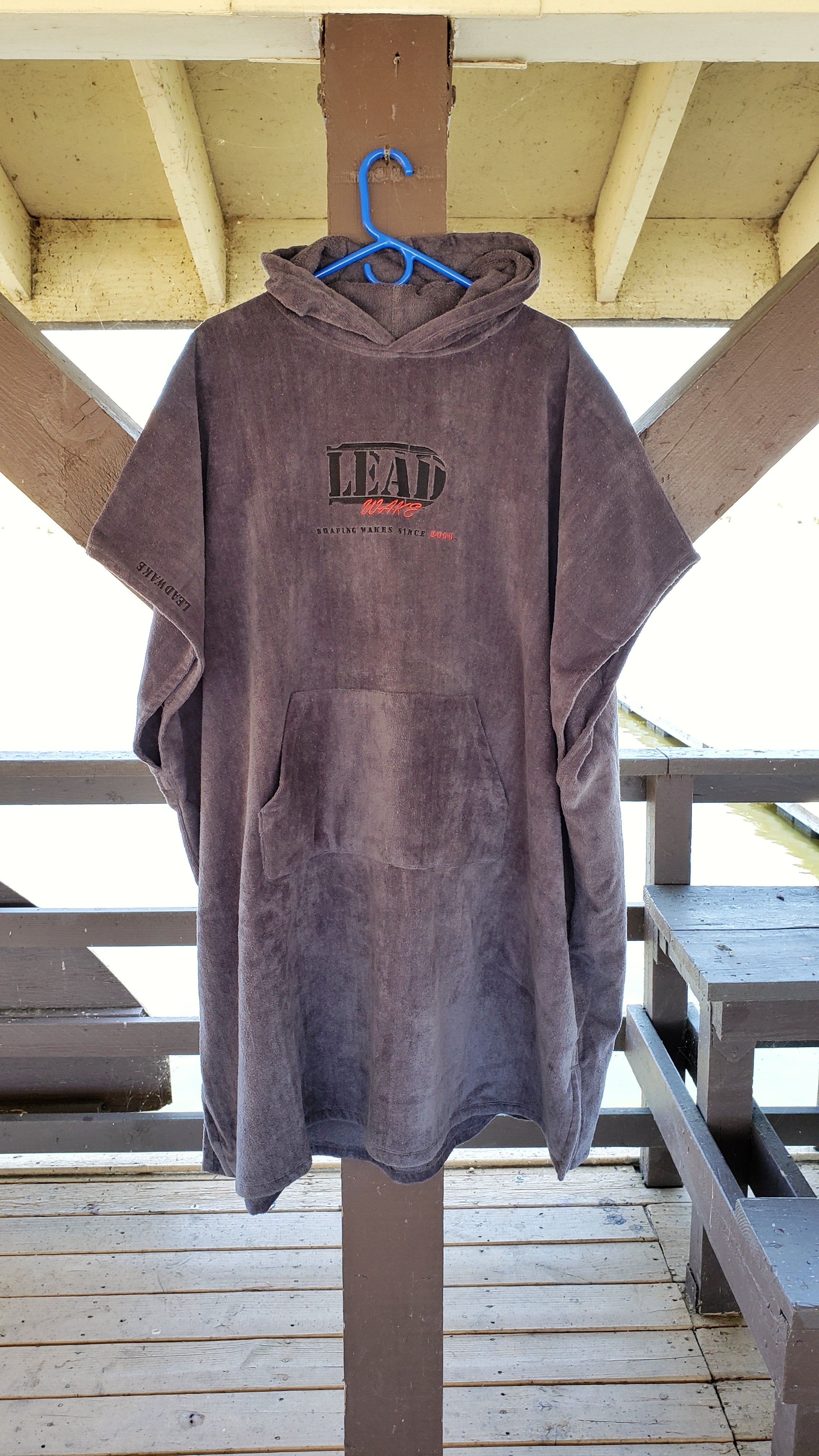 Lead Wake Charcoal<br> Towel Poncho