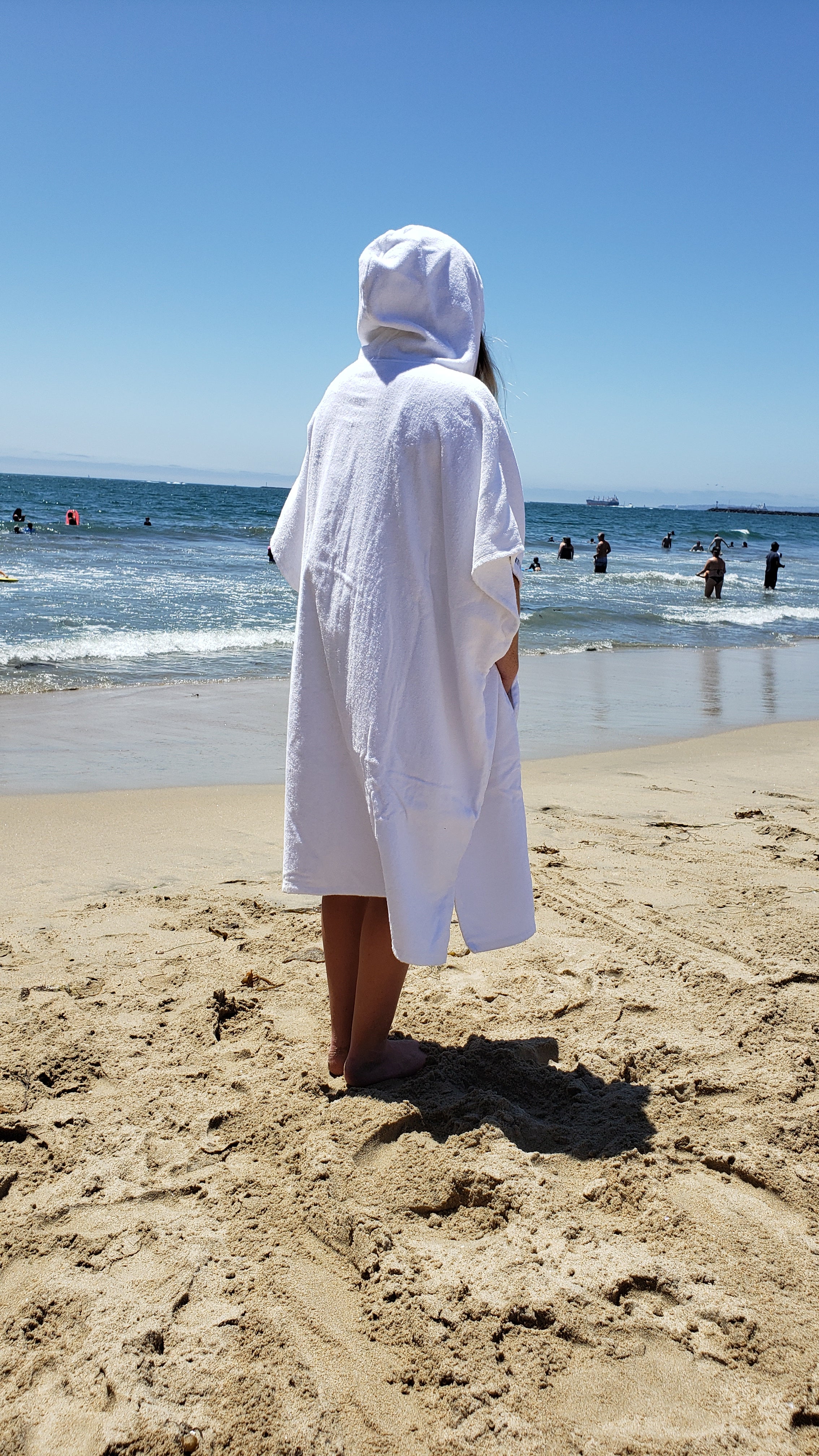 Lead Wake White <br>Towel Poncho