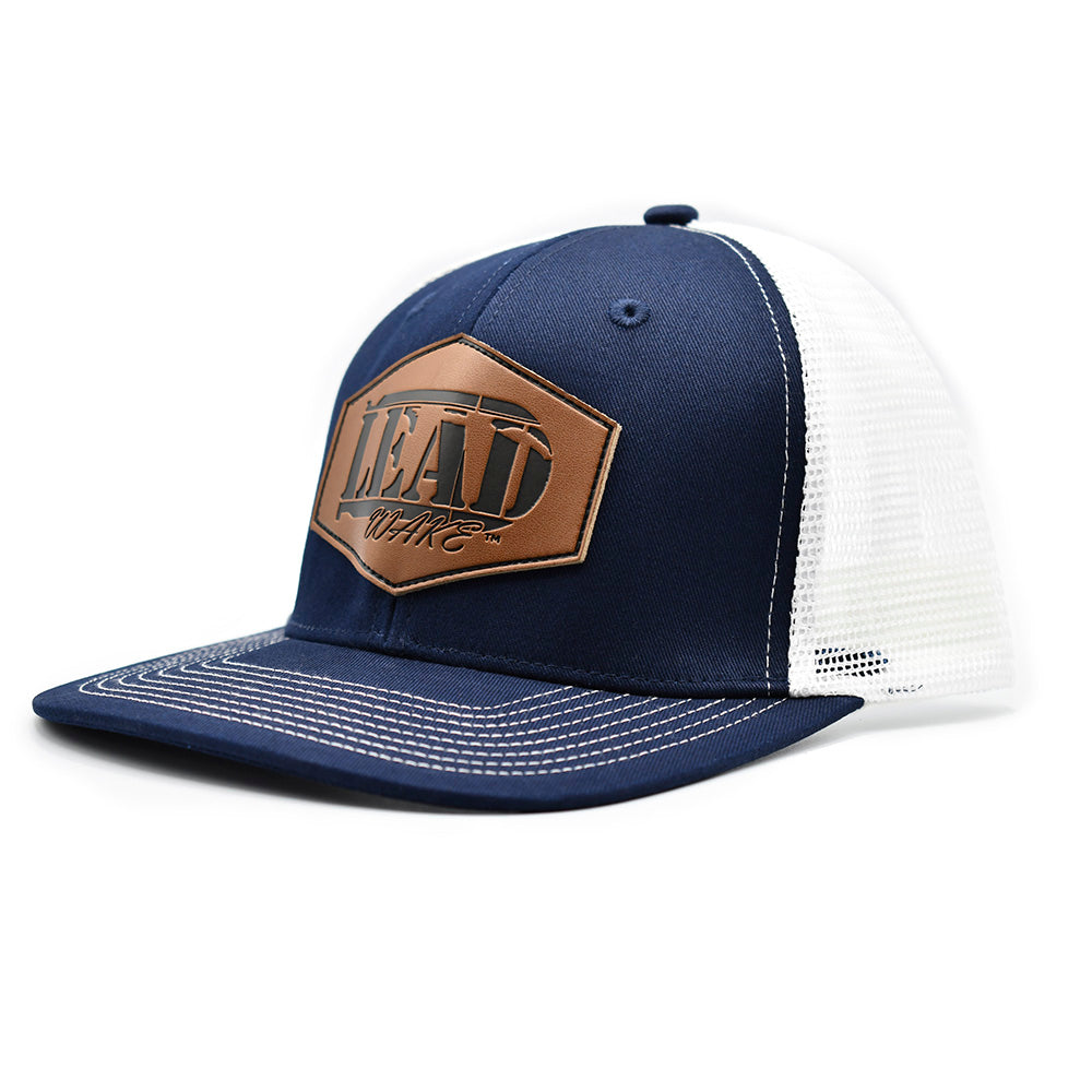 Lead Wake Hat <br> Navy Blue & White