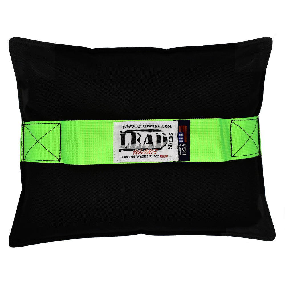 Neon Green and Black 50lb <br>Lead Wake Ballast Bag